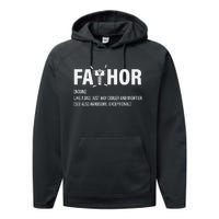 Fathor Like A Dad Just Way Cooler And Mightier Performance Fleece Hoodie