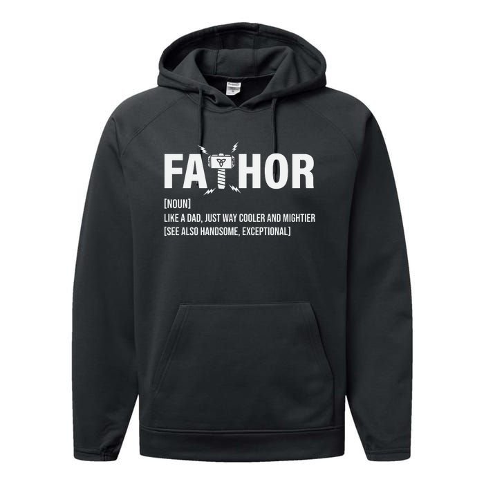 Fathor Like A Dad Just Way Cooler And Mightier Performance Fleece Hoodie