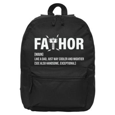 Fathor Like A Dad Just Way Cooler And Mightier 16 in Basic Backpack