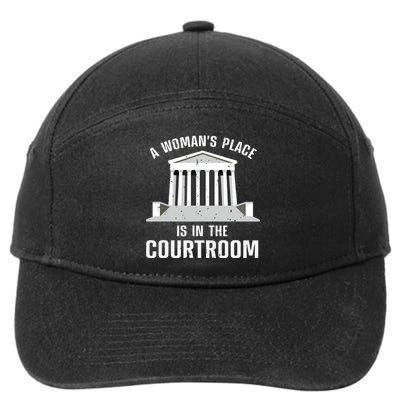 Funny Lawyer Art Women Girls Law Student Female Attorney 7-Panel Snapback Hat