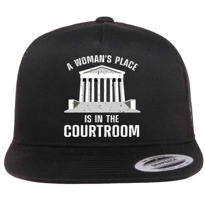 Funny Lawyer Art Women Girls Law Student Female Attorney Flat Bill Trucker Hat