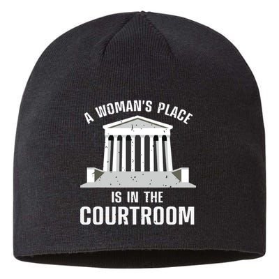 Funny Lawyer Art Women Girls Law Student Female Attorney Sustainable Beanie