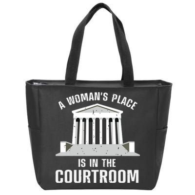 Funny Lawyer Art Women Girls Law Student Female Attorney Zip Tote Bag