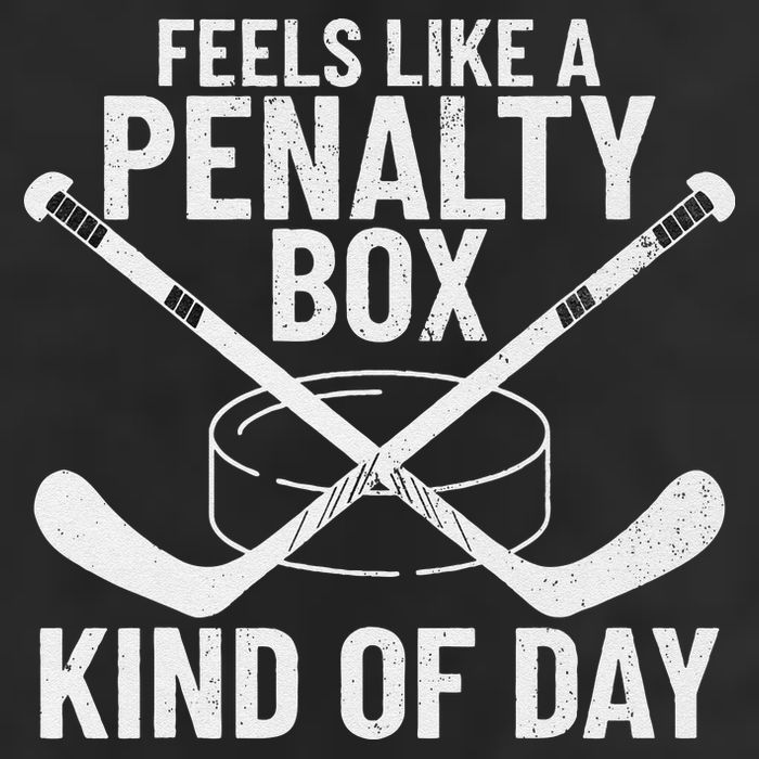 Feels Like A Penalty Box Kind Of Day Funny Hockey Adult Drive Performance Visor