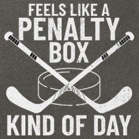 Feels Like A Penalty Box Kind Of Day Funny Hockey Cotton Canvas Backpack