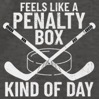 Feels Like A Penalty Box Kind Of Day Funny Hockey Vector Backpack