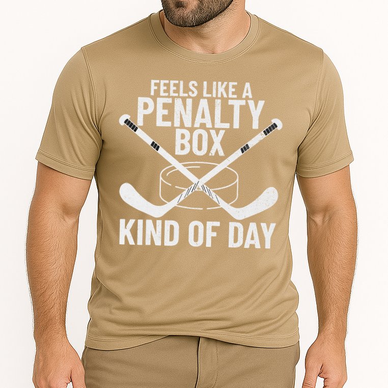 Feels Like A Penalty Box Kind Of Day Funny Hockey Performance Shirt