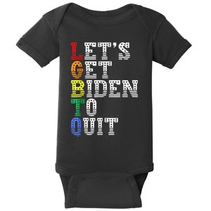 Funny LGBTQ Anti Biden Lets Get Biden To Quite Baby Bodysuit