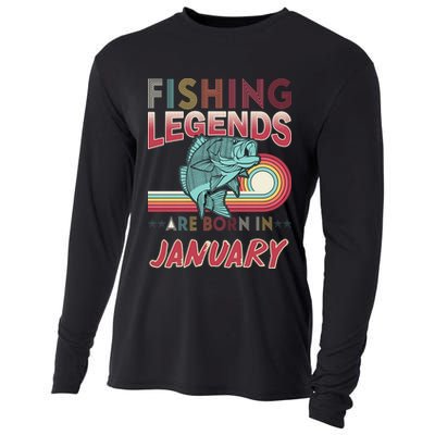 Fishing Legends Are Born In January Cooling Performance Long Sleeve Crew
