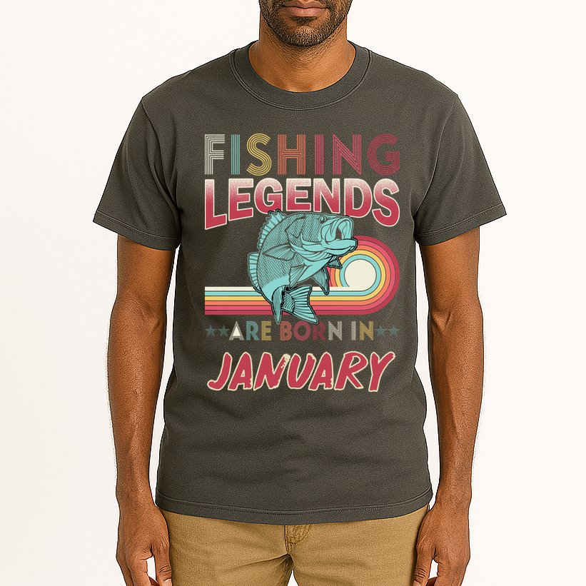 Fishing Legends Are Born In January Tall T-Shirt