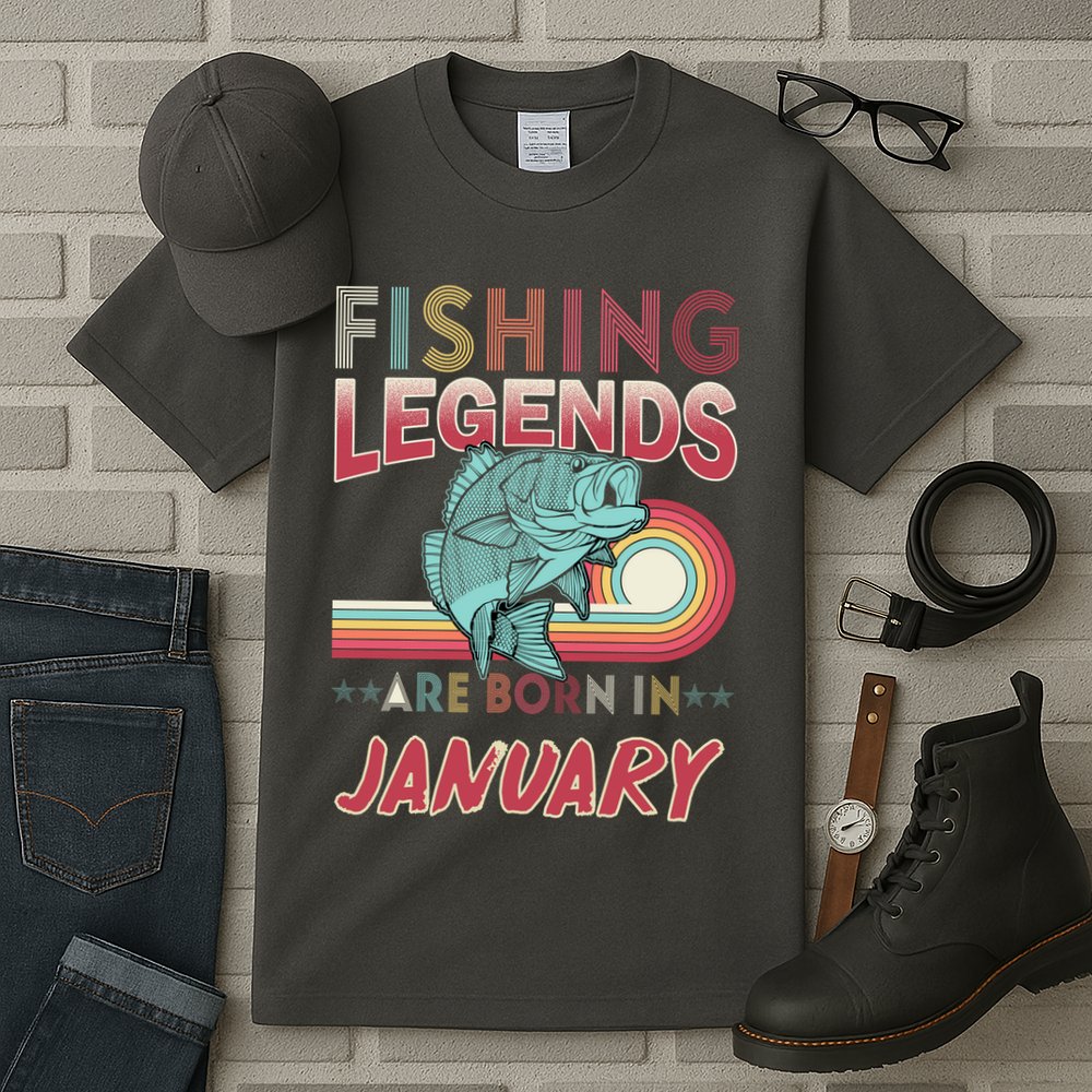 Fishing Legends Are Born In January Tall T-Shirt