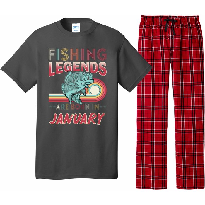 Fishing Legends Are Born In January Pajama Set