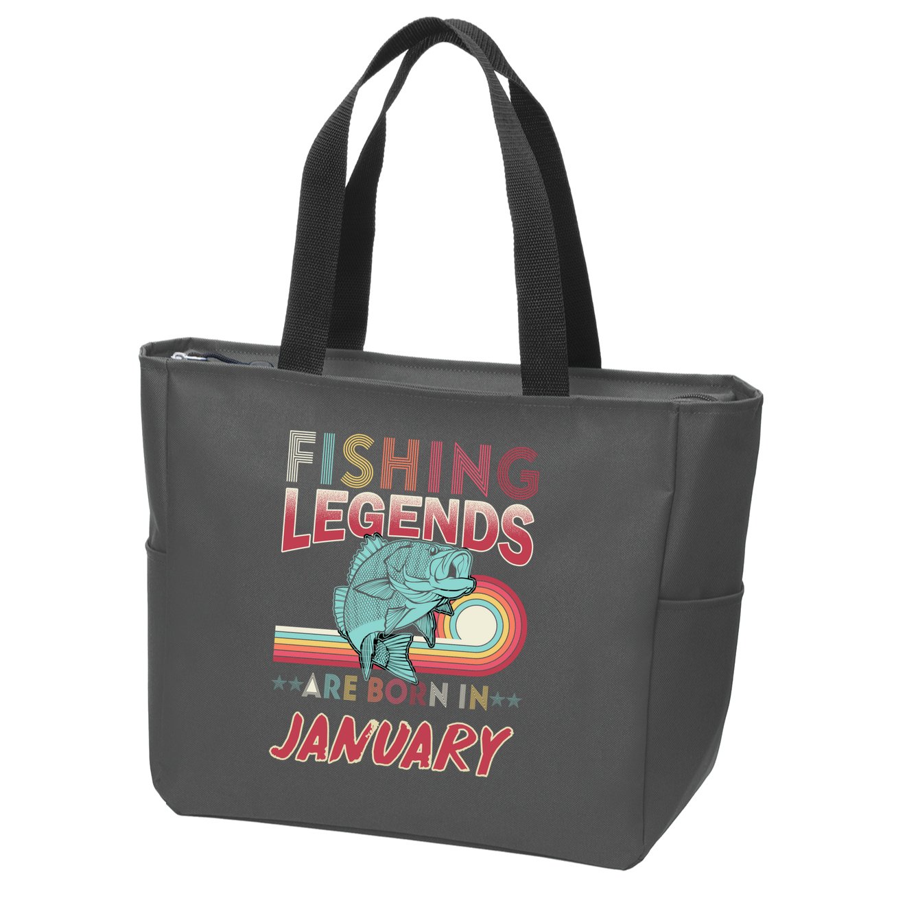 Fishing Legends Are Born In January Zip Tote Bag