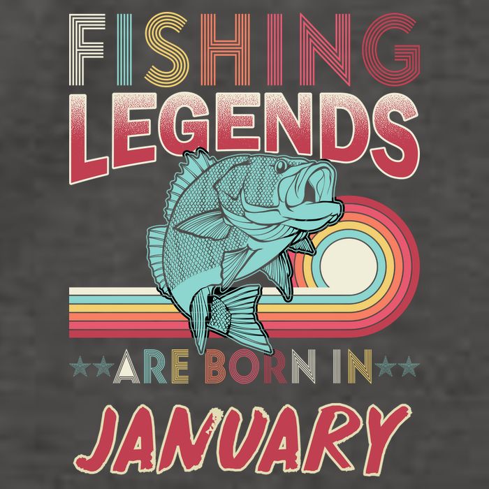 Fishing Legends Are Born In January Vector Backpack