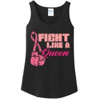 Fight Like A Queen Fighting Breast Cancer Awareness Ladies Essential Tank