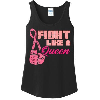 Fight Like A Queen Fighting Breast Cancer Awareness Ladies Essential Tank