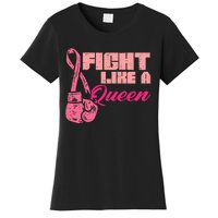 Fight Like A Queen Fighting Breast Cancer Awareness Women's T-Shirt