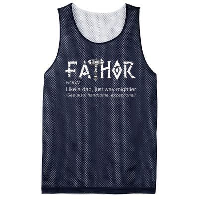 Fathor Like A Dad Just Way Mightier Fathers Day Viking Mesh Reversible Basketball Jersey Tank