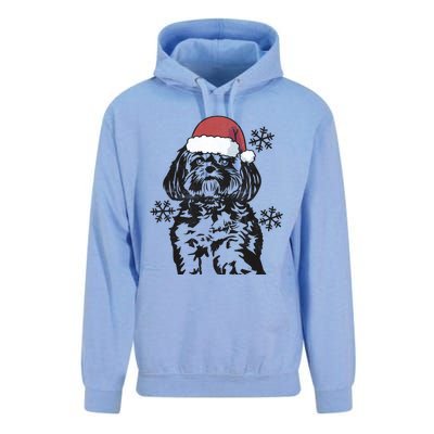 Funny Lhasa Apso Christmas Santa Hat Xmas Mom Dad Cool Gift Unisex Surf Hoodie