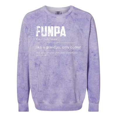 Funpa Like A Grandpa Only Cooler Funpa Definition Gift Colorblast Crewneck Sweatshirt