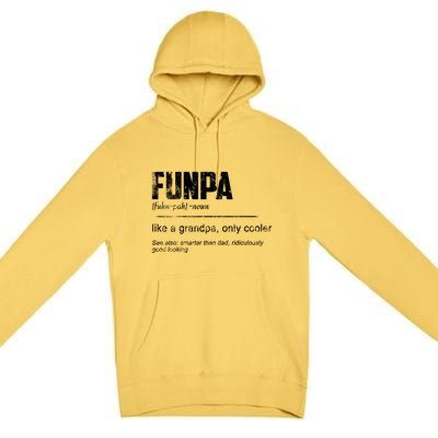 Funpa Like A Grandpa Only Cooler Funpa Definition Gift Premium Pullover Hoodie