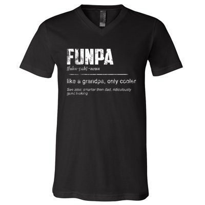 Funpa Like A Grandpa Only Cooler Funpa Definition Gift V-Neck T-Shirt