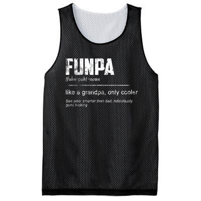 Funpa Like A Grandpa Only Cooler Funpa Definition Gift Mesh Reversible Basketball Jersey Tank