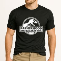 Fatherhood Like A Walk In The Park Dad Dinosaur Cooling Performance Crew T-Shirt