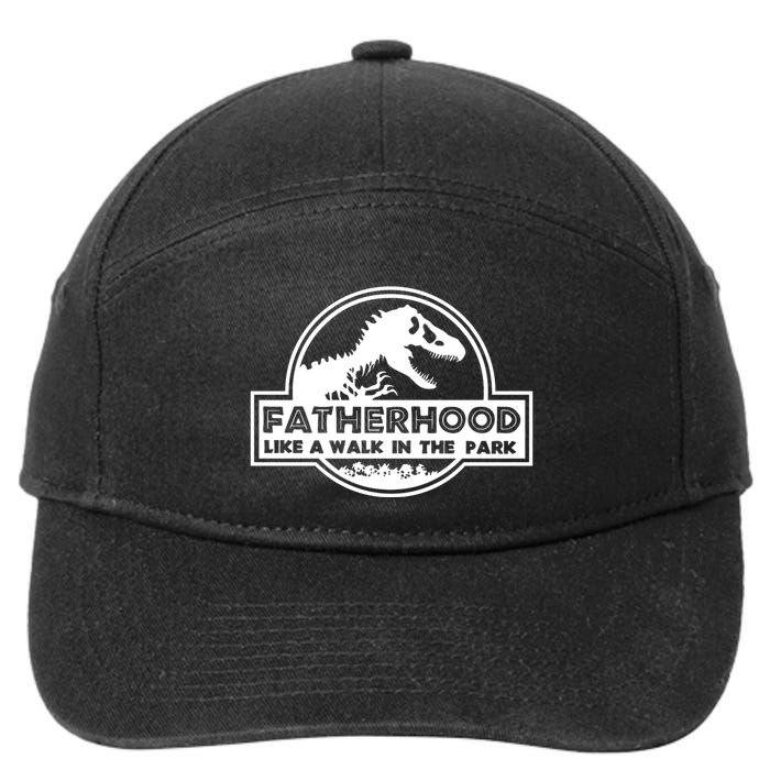 Fatherhood Like A Walk In The Park Dad Dinosaur 7-Panel Snapback Hat