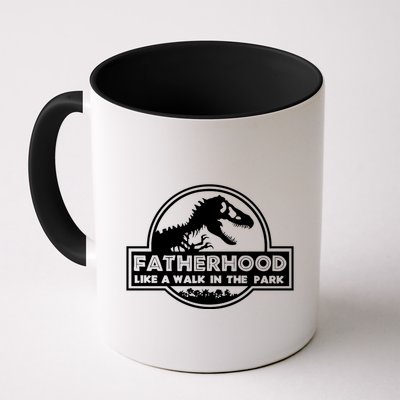 Fatherhood Like A Walk In The Park Dad Dinosaur Mug