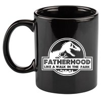 Fatherhood Like A Walk In The Park Dad Dinosaur 11oz C Handle Ceramic Mug