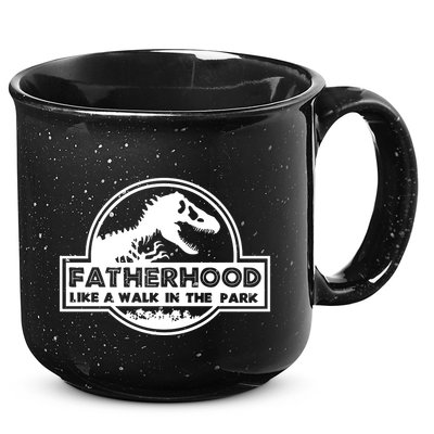Fatherhood Like A Walk In The Park Dad Dinosaur 15oz Campfire Ceramic Mug