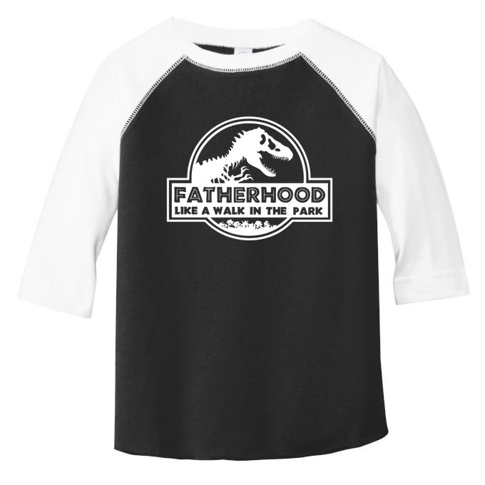 Fatherhood Like A Walk In The Park Dad Dinosaur Toddler Fine Jersey T-Shirt