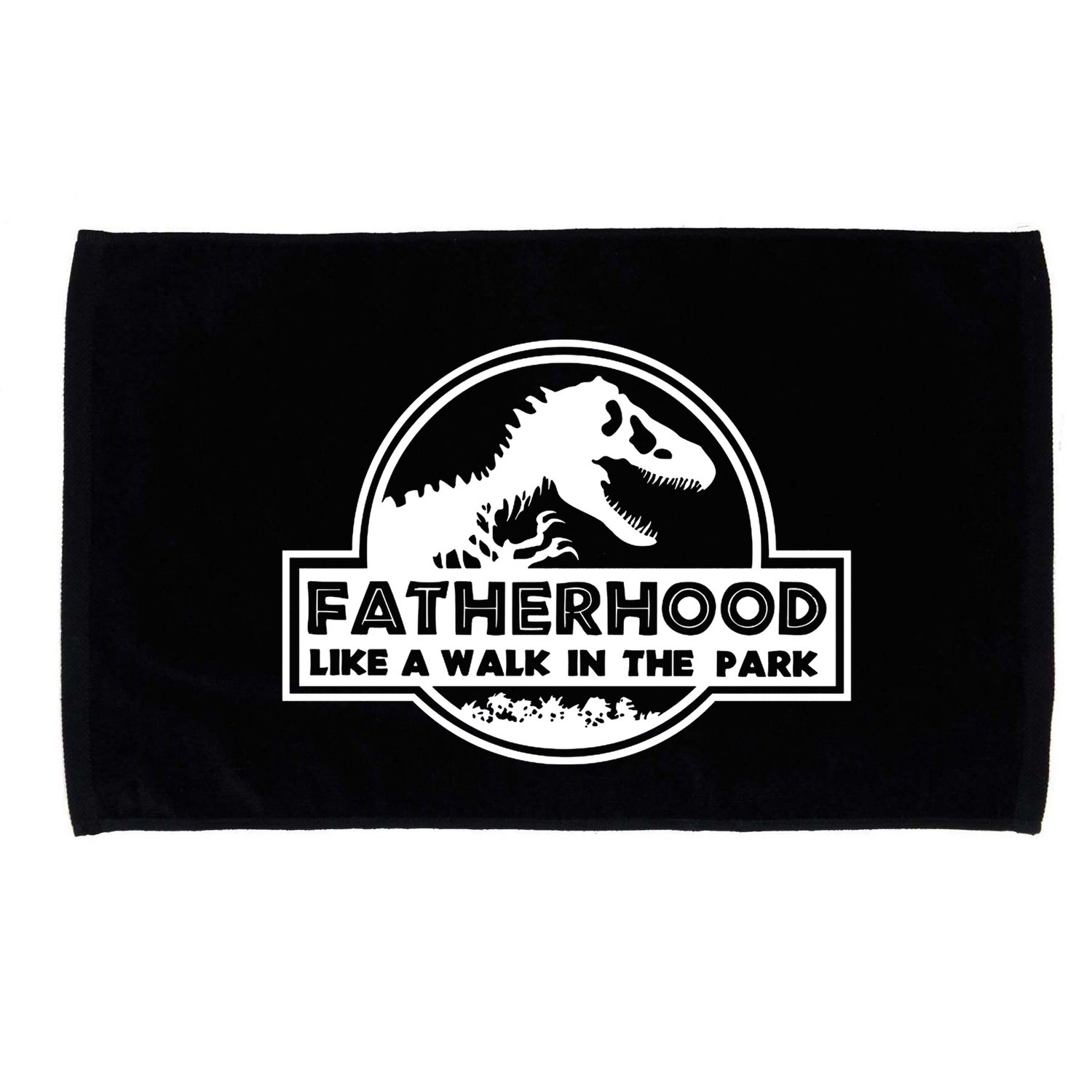 Fatherhood Like A Walk In The Park Dad Dinosaur Microfiber Hand Towel