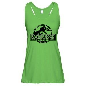 Fatherhood Like A Walk In The Park Dad Dinosaur Ladies Essential Flowy Tank