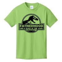 Fatherhood Like A Walk In The Park Dad Dinosaur Kids T-Shirt