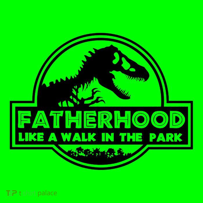 Fatherhood Like A Walk In The Park Dad Dinosaur Kids T-Shirt