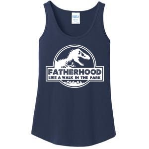 Fatherhood Like A Walk In The Park Dad Dinosaur Ladies Essential Tank