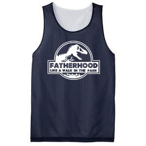 Fatherhood Like A Walk In The Park Dad Dinosaur Mesh Reversible Basketball Jersey Tank