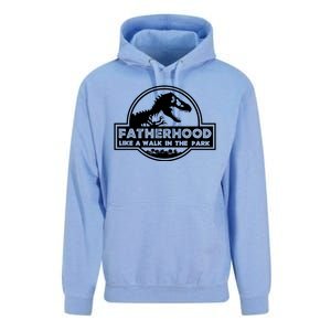 Fatherhood Like A Walk In The Park Dad Dinosaur Unisex Surf Hoodie