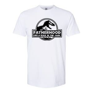 Fatherhood Like A Walk In The Park Dad Dinosaur Softstyle CVC T-Shirt