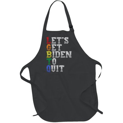 Funny LGBTQ Anti Biden Lets Get Biden To Quite Full-Length Apron With Pockets