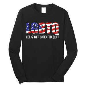 Funny LGBTQ Anti Biden Let's Get Biden To Quite  Long Sleeve Shirt