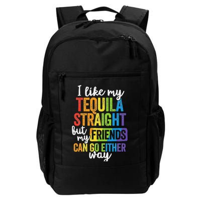 Funny Lgbt Ally Gift Tequila Straight Friends Go Either Way Backpack