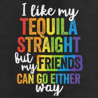 Funny Lgbt Ally Gift Tequila Straight Friends Go Either Way Golf Towel