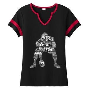 Football Lineman American Football Ladies Halftime Notch Neck Tee