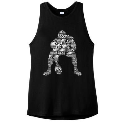 Football Lineman American Football Ladies PosiCharge Tri-Blend Wicking Tank