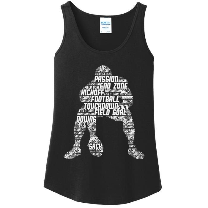 Football Lineman American Football Ladies Essential Tank