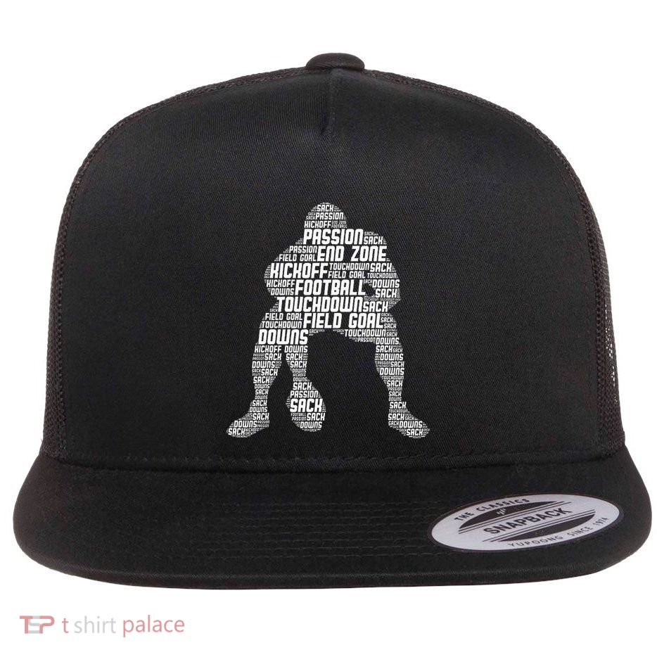 Football Lineman American Football Flat Bill Trucker Hat