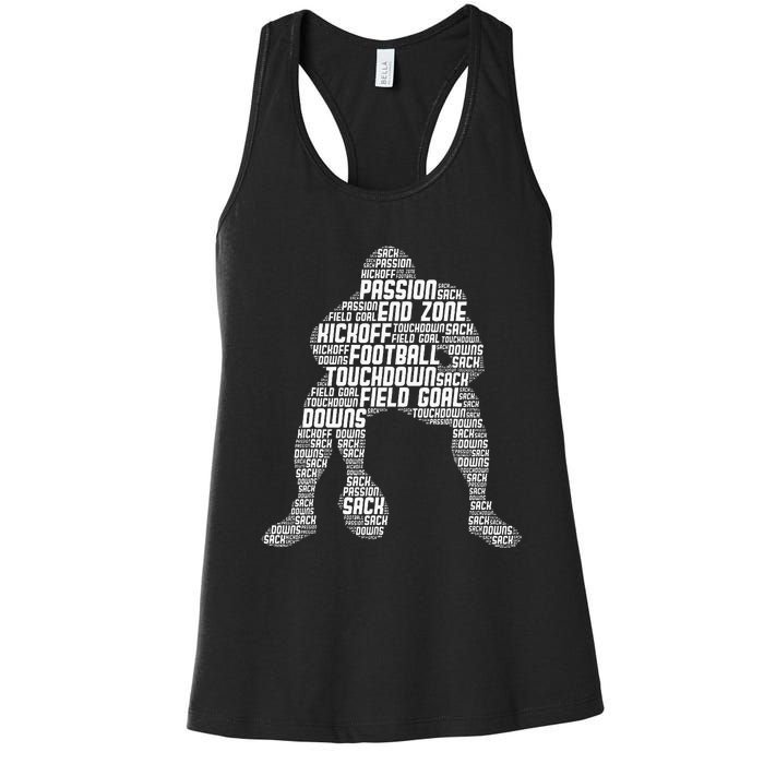 Football Lineman American Football Women's Racerback Tank